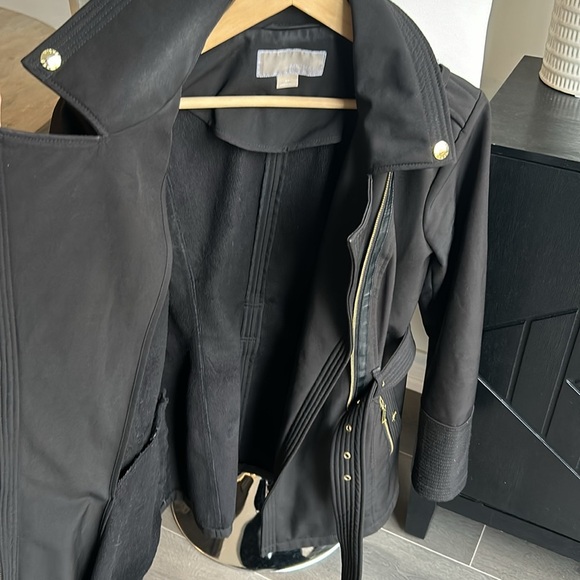 Michael Michael Kors Black 3/4 Trench Coat Jacket Women’s size S - Picture 13 of 15